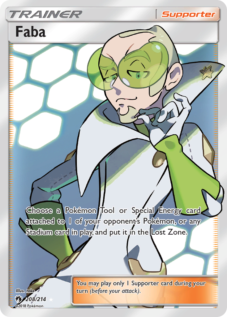 Faba (208/214) [Sun & Moon: Lost Thunder] | Tables and Towers