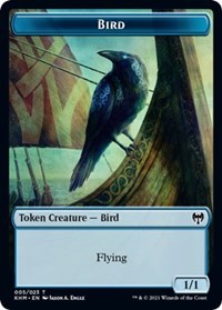 Bird (005) // Soldier Double-Sided Token [Kaldheim Commander Tokens] | Tables and Towers