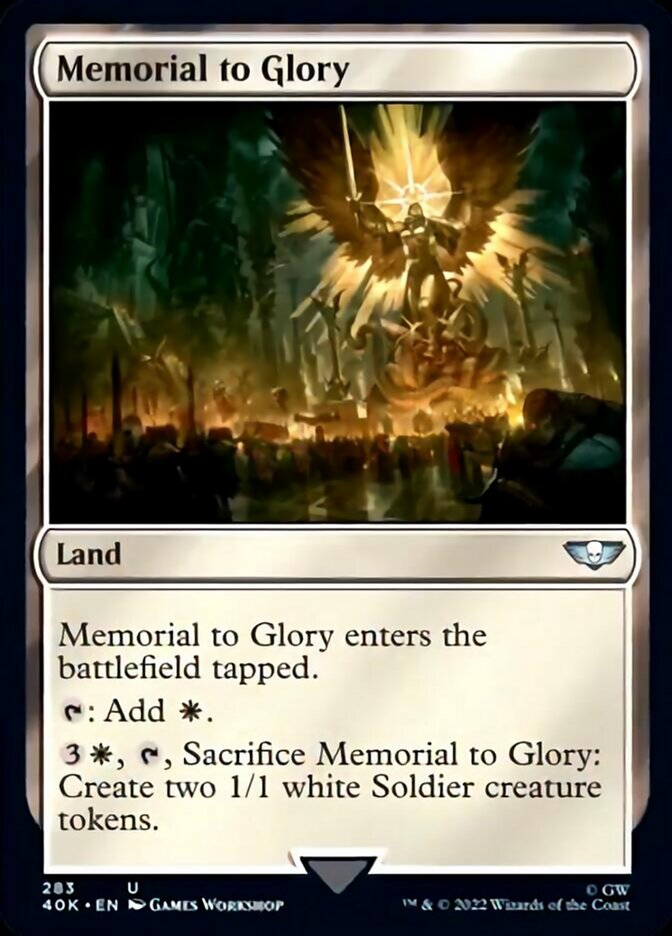 Memorial to Glory (Surge Foil) [Warhammer 40,000] | Tables and Towers