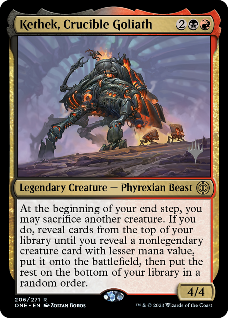 Kethek, Crucible Goliath (Promo Pack) [Phyrexia: All Will Be One Promos] | Tables and Towers