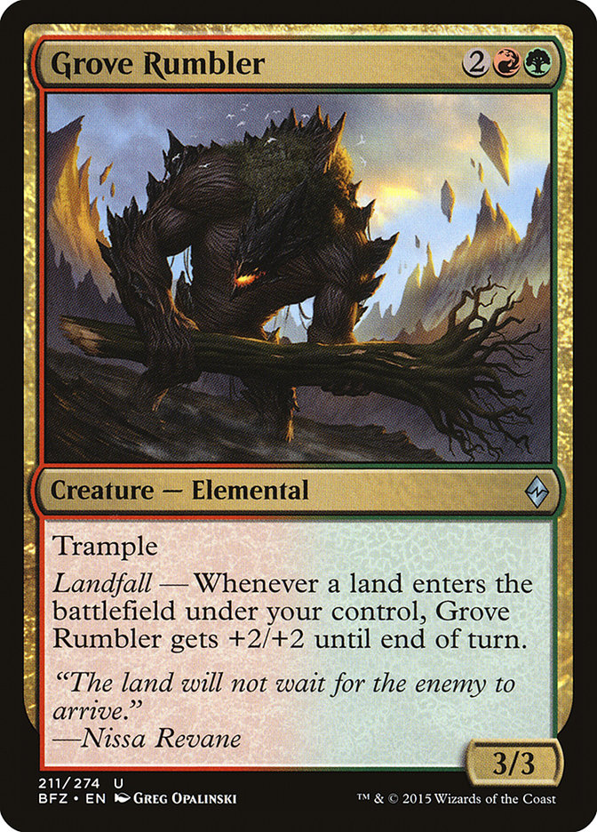 Grove Rumbler [Battle for Zendikar] | Tables and Towers