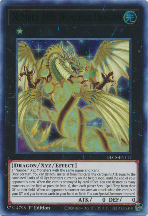 Number 100: Numeron Dragon (Green) [DLCS-EN117] Ultra Rare | Tables and Towers