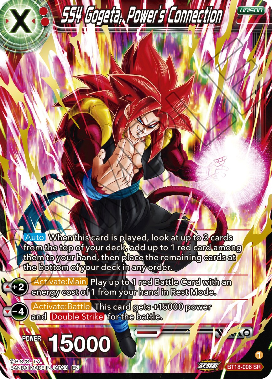 SS4 Gogeta, Power's Connection (BT18-006) [Dawn of the Z-Legends] | Tables and Towers