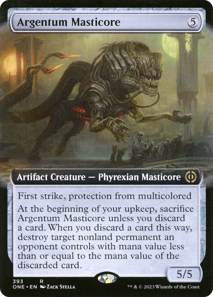 Argentum Masticore (Extended Art) [Phyrexia: All Will Be One] | Tables and Towers