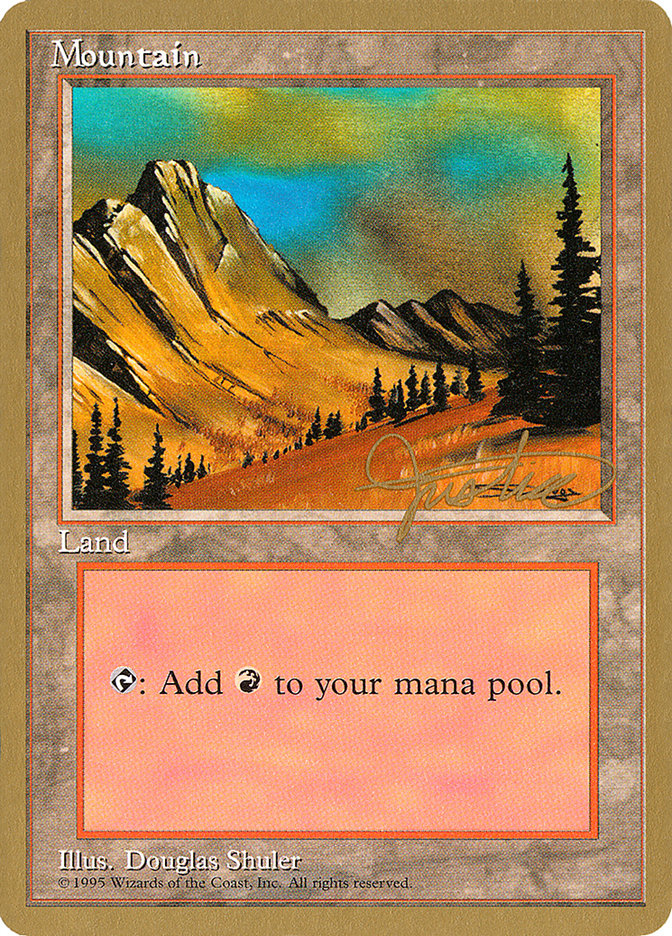 Mountain (mj375) (Mark Justice) [Pro Tour Collector Set] | Tables and Towers