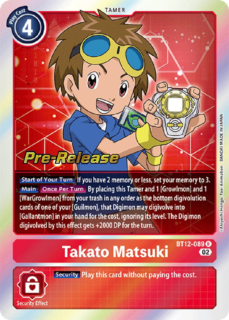 Takato Matsuki [BT12-089] [Across Time Pre-Release Cards] | Tables and Towers