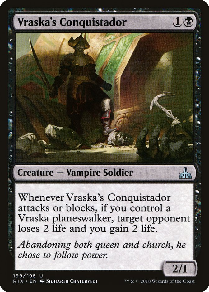 Vraska's Conquistador [Rivals of Ixalan] | Tables and Towers