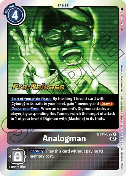 Analogman [BT11-092] [Dimensional Phase Pre-Release Promos] | Tables and Towers