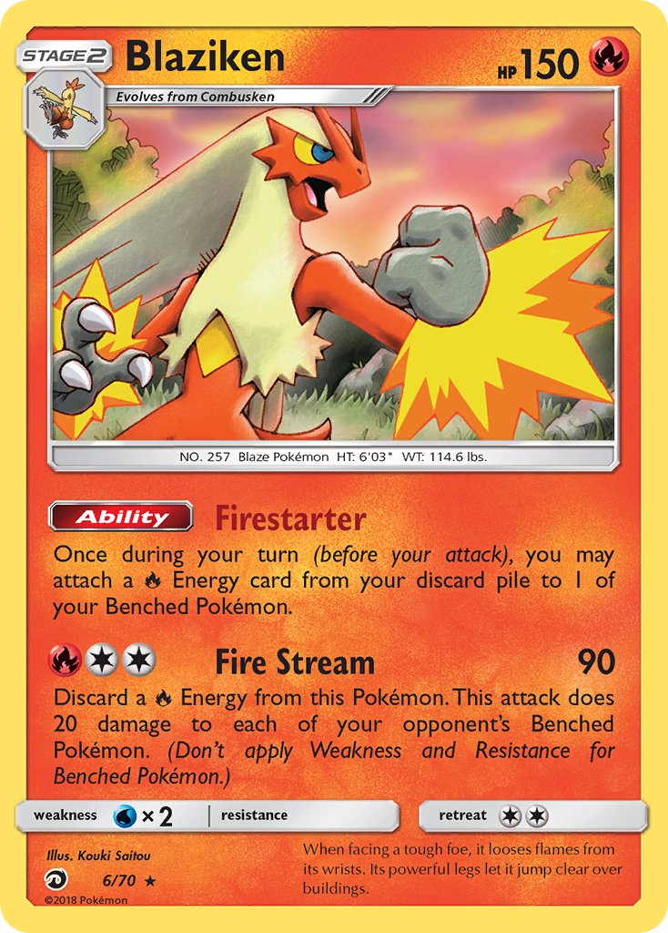 Blaziken (6/70) (Theme Deck Exclusive) [Sun & Moon: Dragon Majesty] | Tables and Towers