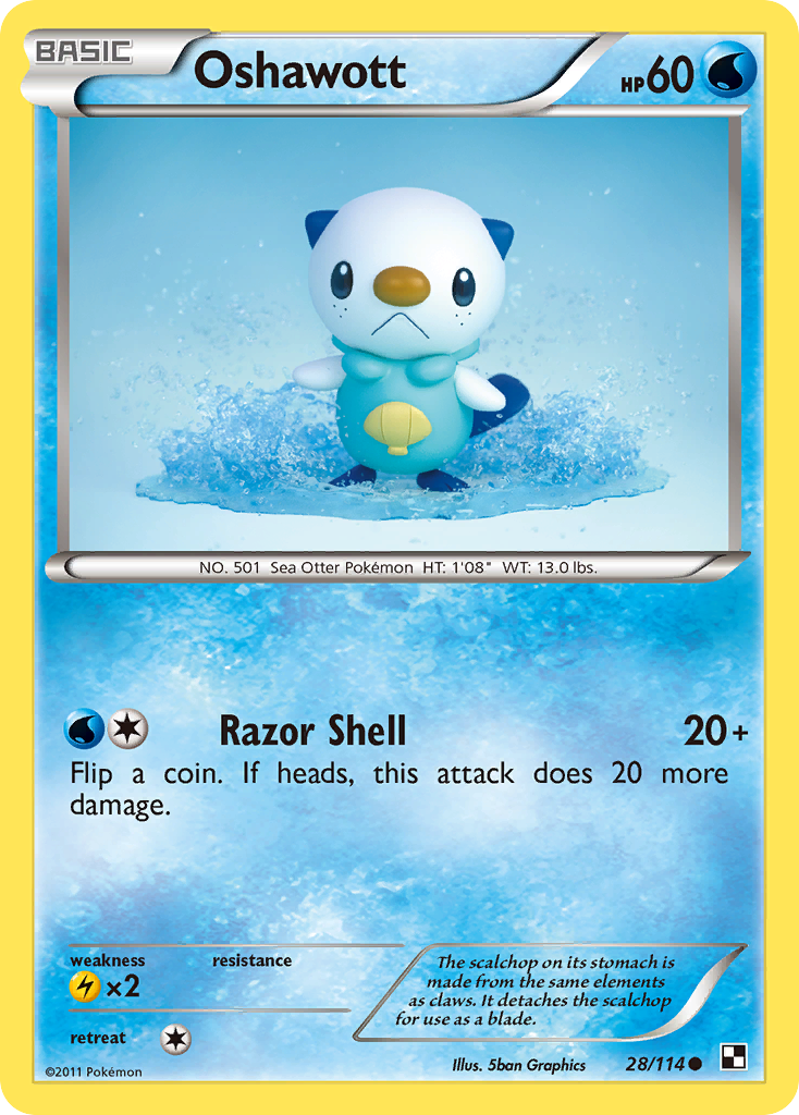 Oshawott (28/114) [Black & White: Base Set] | Tables and Towers