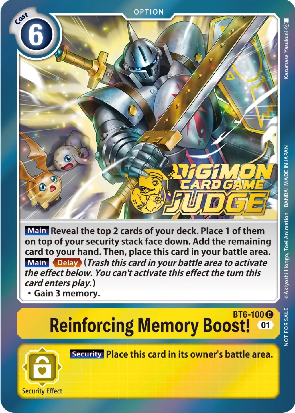 Reinforcing Memory Boost! [BT6-100] (Judge Pack 3) [Double Diamond Promos] | Tables and Towers