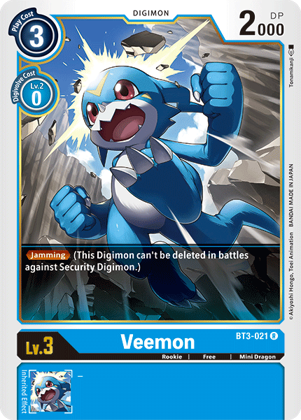 Veemon [BT3-021] [Release Special Booster Ver.1.5] | Tables and Towers