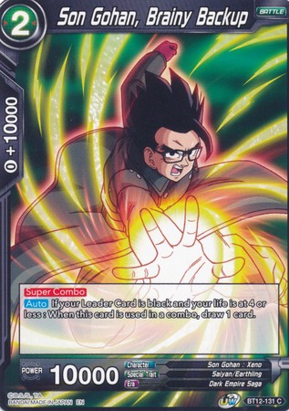 Son Gohan, Brainy Backup (BT12-131) [Vicious Rejuvenation] | Tables and Towers