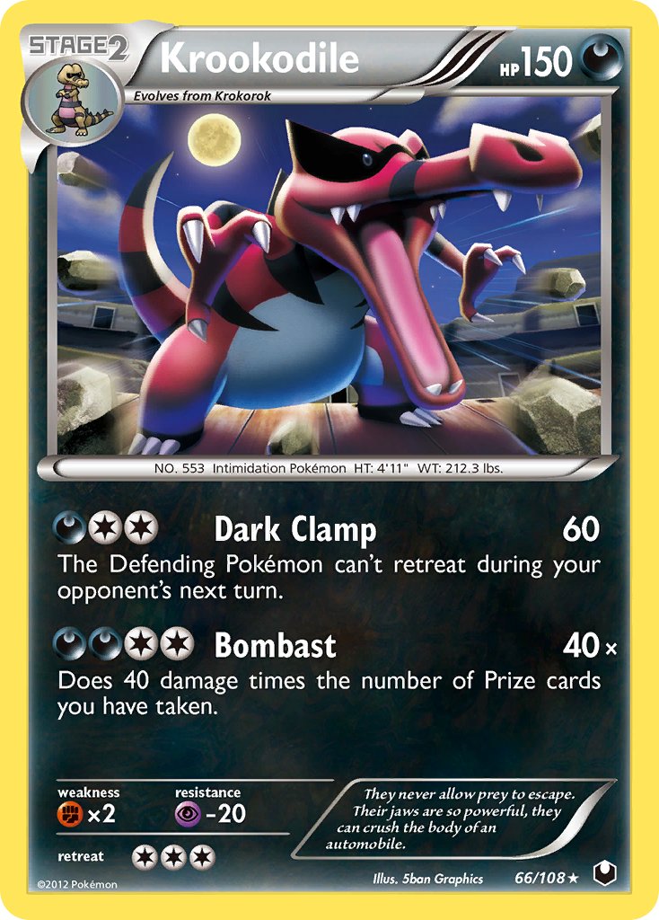 Krookodile (66/108) (Cosmos Holo) (Blister Exclusive) [Black & White: Dark Explorers] | Tables and Towers