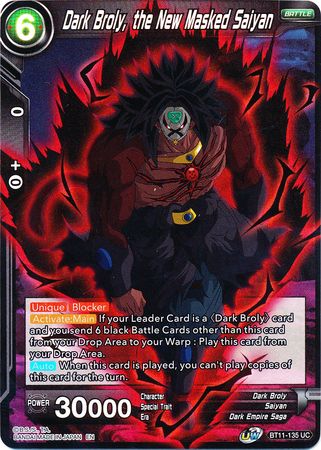 Dark Broly, the New Masked Saiyan (BT11-135) [Vermilion Bloodline 2nd Edition] | Tables and Towers