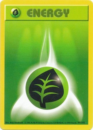 Grass Energy (99/102) [Base Set Shadowless Unlimited] | Tables and Towers