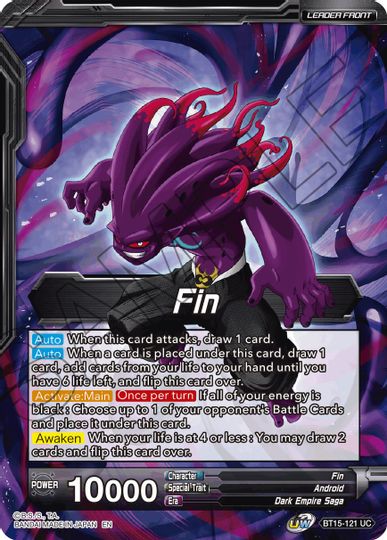 Fin // Fin, Apocalyptic Absorption (BT15-121) [Saiyan Showdown Prerelease Promos] | Tables and Towers