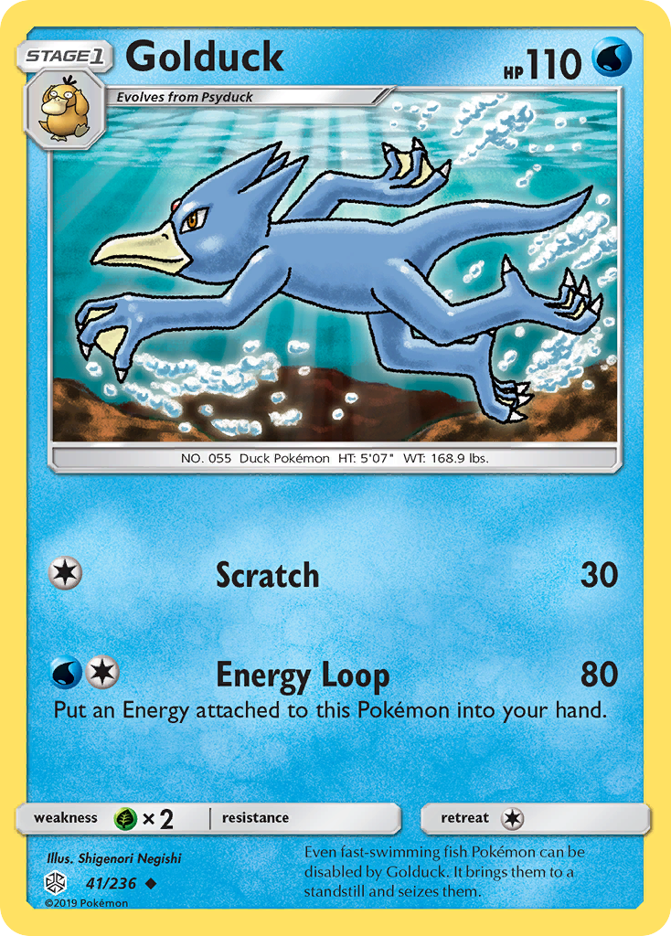 Golduck (41/236) [Sun & Moon: Cosmic Eclipse] | Tables and Towers