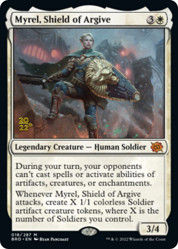 Myrel, Shield of Argive [The Brothers' War Prerelease Promos] | Tables and Towers