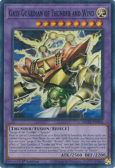 Gate Guardian of Thunder and Wind [MAZE-EN004] Super Rare | Tables and Towers