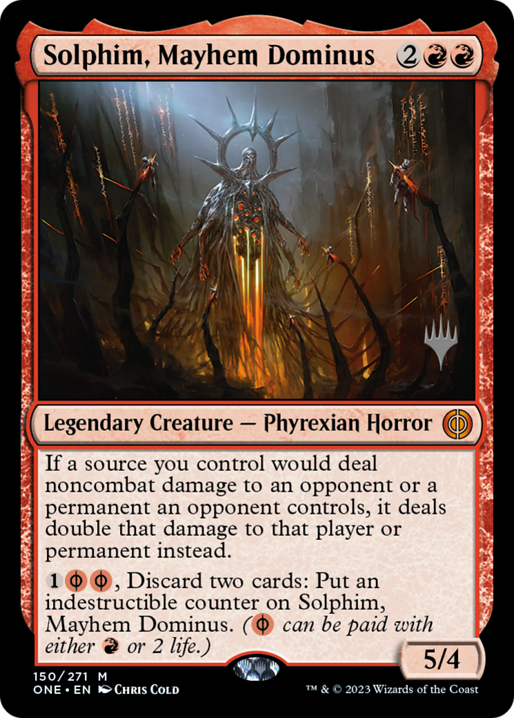 Solphim, Mayhem Dominus (Promo Pack) [Phyrexia: All Will Be One Promos] | Tables and Towers