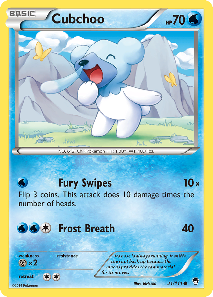 Cubchoo (21/111) [XY: Furious Fists] | Tables and Towers