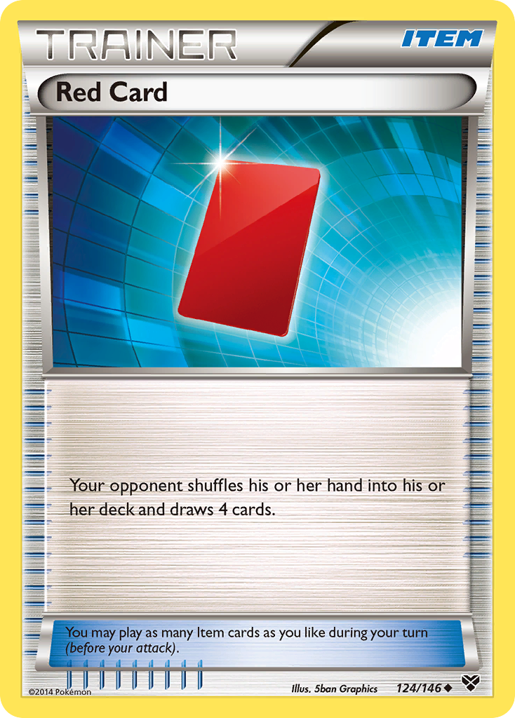 Red Card (124/146) [XY: Base Set] | Tables and Towers