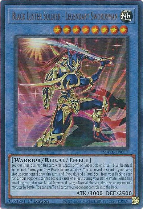 Black Luster Soldier - Legendary Swordsman [MAZE-EN011] Ultra Rare | Tables and Towers