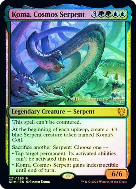 Koma, Cosmos Serpent [Kaldheim Prerelease Promos] | Tables and Towers