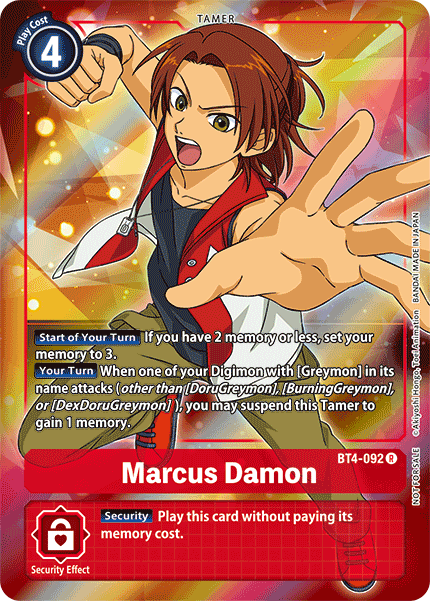 Marcus Damon [BT4-092] (Buy-A-Box Promo) [Great Legend Promos] | Tables and Towers