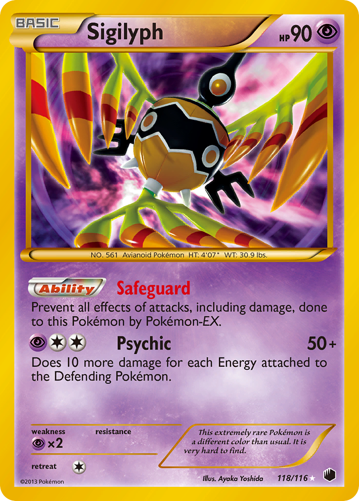 Sigilyph (118/116) [Black & White: Plasma Freeze] | Tables and Towers