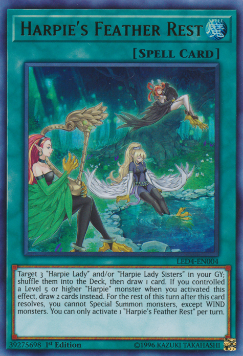 Harpie's Feather Rest [LED4-EN004] Ultra Rare | Tables and Towers