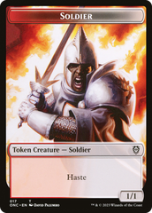 Soldier (017) // Eldrazi Double-Sided Token [Phyrexia: All Will Be One Commander Tokens] | Tables and Towers