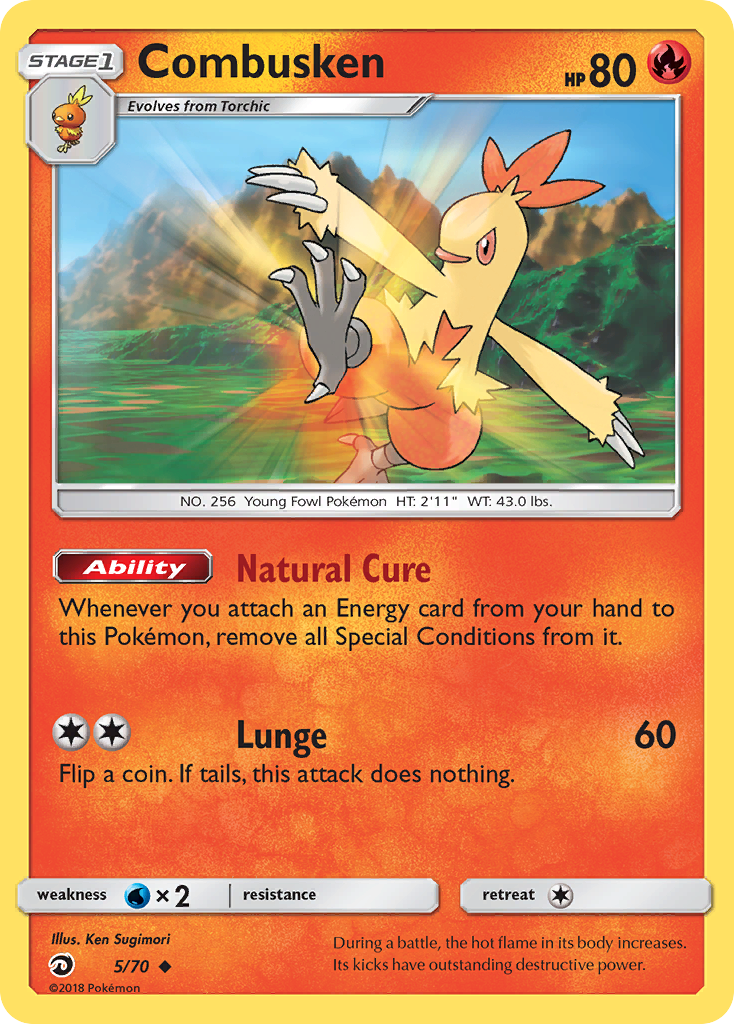 Combusken (5/70) [Sun & Moon: Dragon Majesty] | Tables and Towers