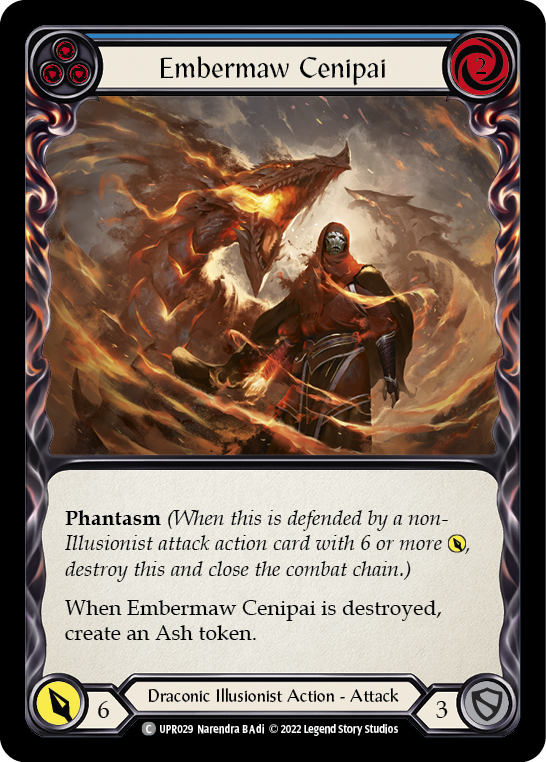 Embermaw Cenipai (Blue) [UPR029] (Uprising)  Rainbow Foil | Tables and Towers