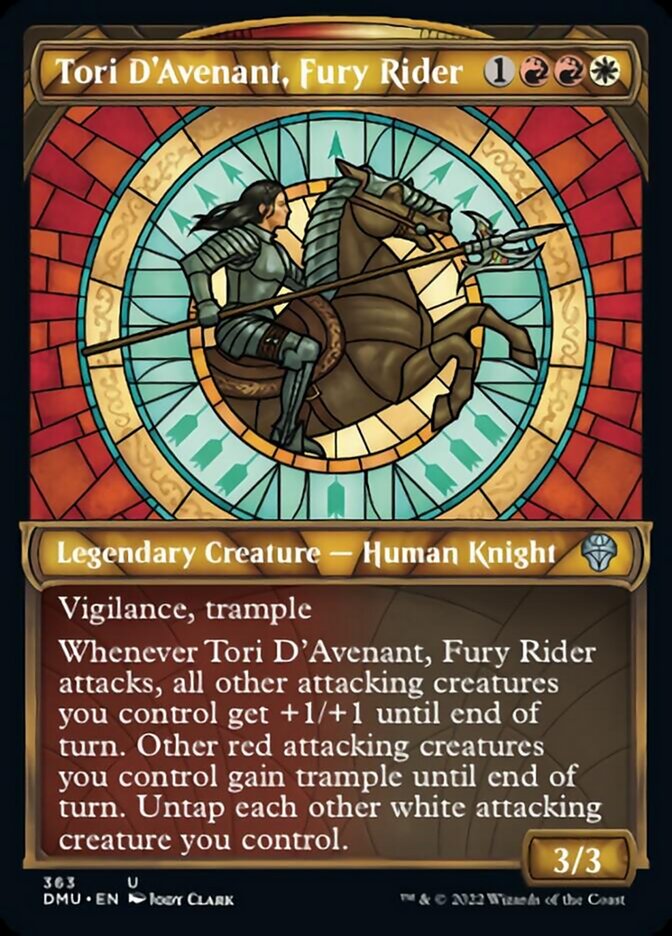 Tori D'Avenant, Fury Rider (Showcase Textured) [Dominaria United] | Tables and Towers