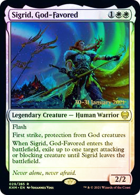 Sigrid, God-Favored [Kaldheim Prerelease Promos] | Tables and Towers