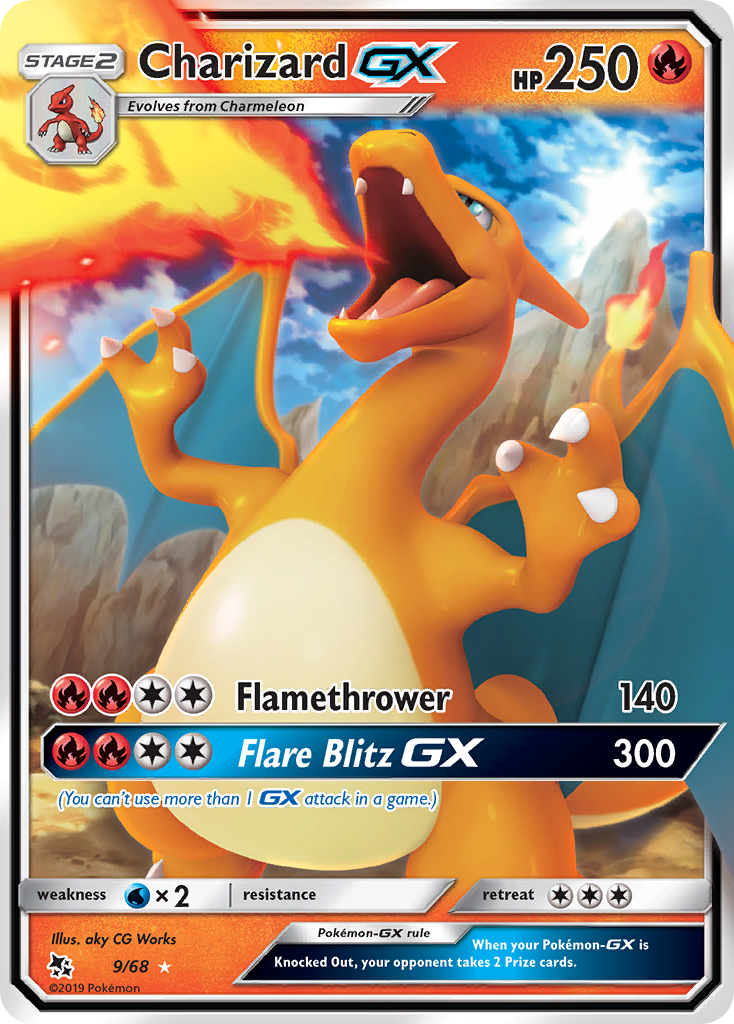 Charizard GX (9/68) [Sun & Moon: Hidden Fates] | Tables and Towers