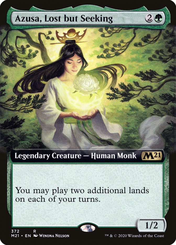 Azusa, Lost but Seeking (Extended Art) [Core Set 2021] | Tables and Towers