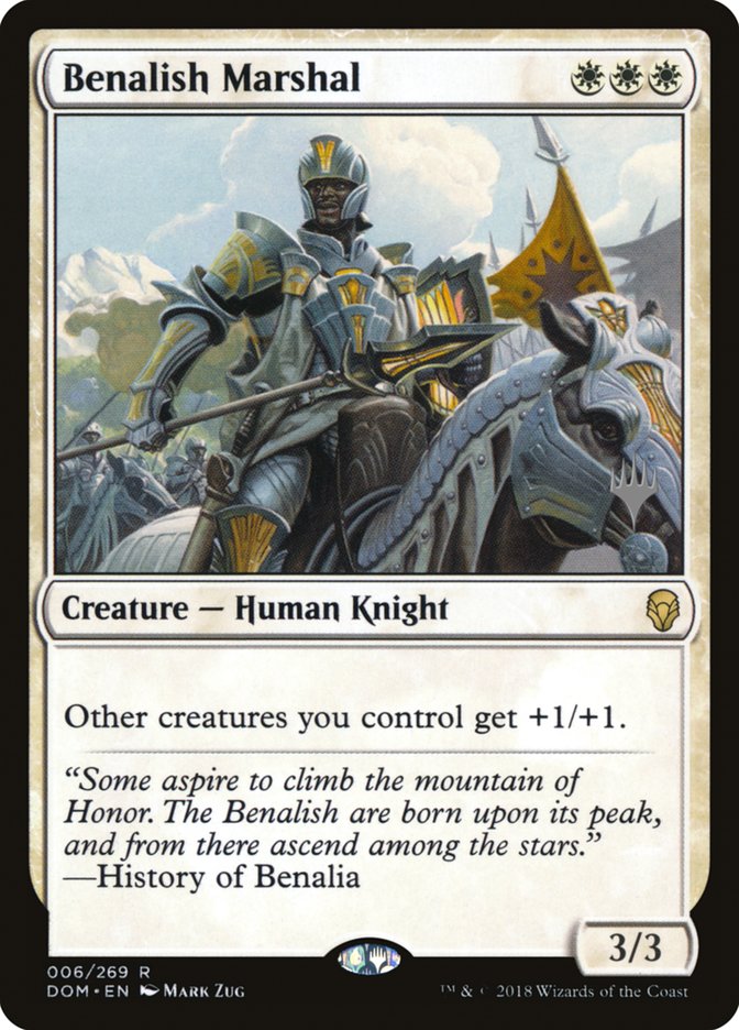 Benalish Marshal (Promo Pack) [Dominaria Promos] | Tables and Towers