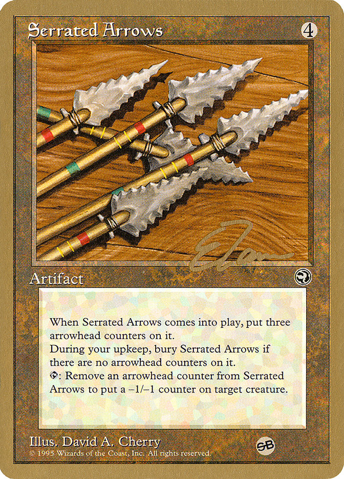 Serrated Arrows (Eric Tam) (SB) [Pro Tour Collector Set] | Tables and Towers