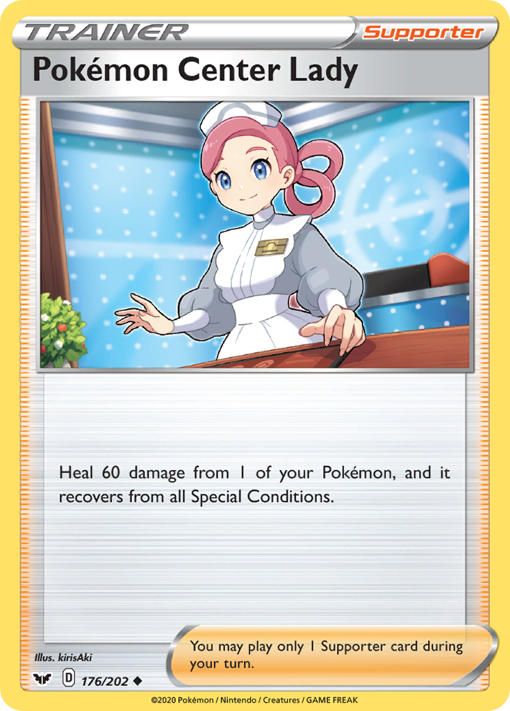 Pokemon Center Lady (176/202) [Sword & Shield: Base Set] | Tables and Towers