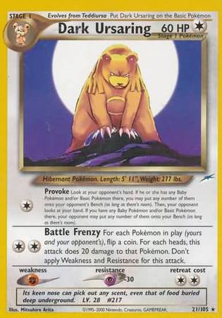 Dark Ursaring (21/105) [Neo Destiny Unlimited] | Tables and Towers