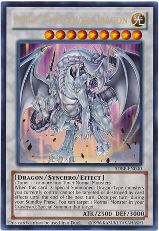 Azure-Eyes Silver Dragon (Oversized) (Silver Dragon) [SDBE-EN040] Promo | Tables and Towers