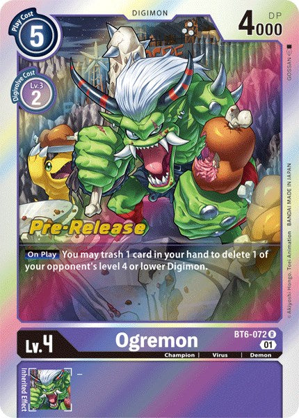 Ogremon [BT6-072] [Double Diamond Pre-Release Cards] | Tables and Towers