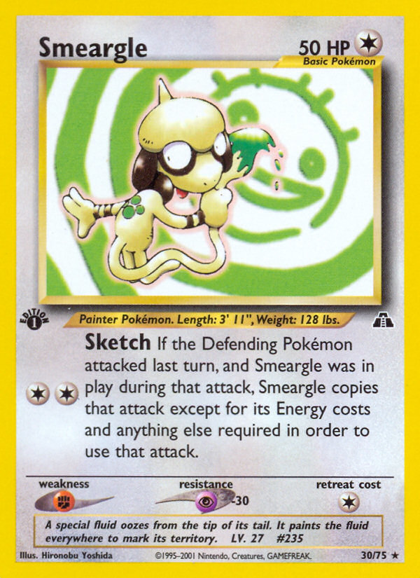 Smeargle (30/75) [Neo Discovery 1st Edition] | Tables and Towers