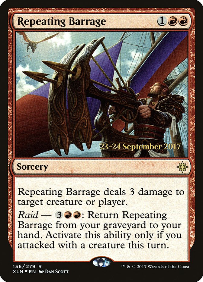 Repeating Barrage [Ixalan Prerelease Promos] | Tables and Towers