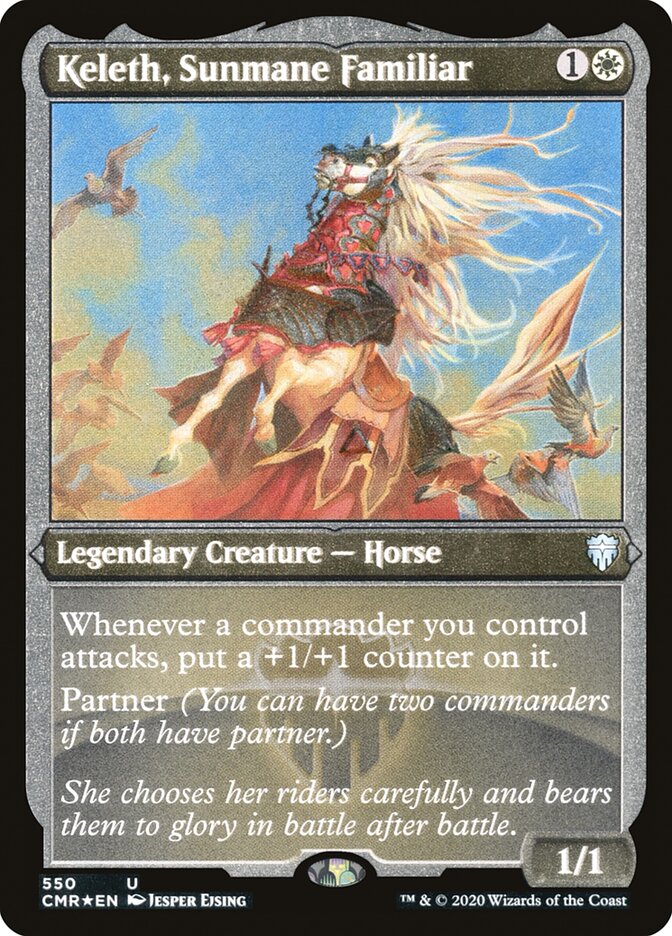 Keleth, Sunmane Familiar (Etched) [Commander Legends] | Tables and Towers