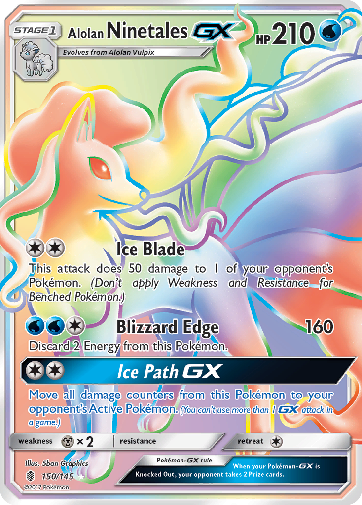 Alolan Ninetales GX (150/145) [Sun & Moon: Guardians Rising] | Tables and Towers