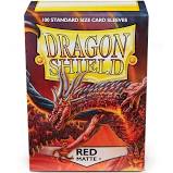 Dragon Shield Sleeves: Standard Matte Red (Box of 100) | Tables and Towers